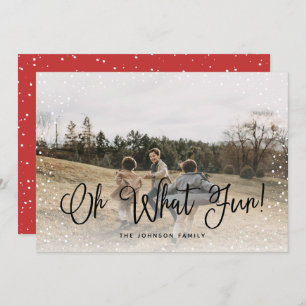 Modern sneeuwscript 2 Foto Feestdagenkaart