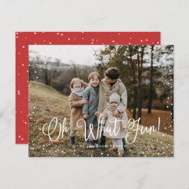 Modern sneeuwscript 2 Foto Feestdagenkaart