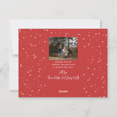 Modern sneeuwscript 2 Foto Feestdagenkaart (Achterkant)