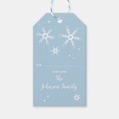 Modern Sneeuwvlok gepersonaliseerd cadeau Label Cadeaulabel (Voorkant)