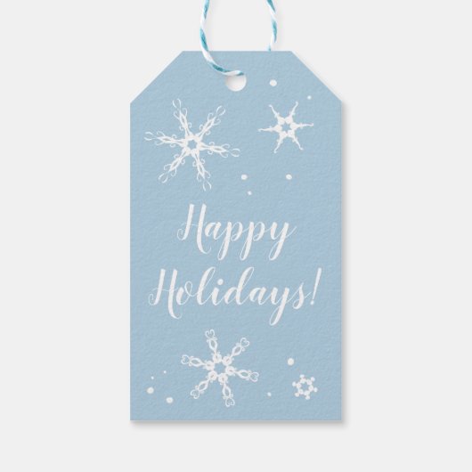 Modern Sneeuwvlok gepersonaliseerd cadeau Label Cadeaulabel (Achterkant)