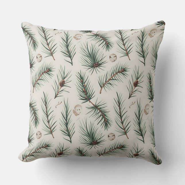 Modern sneeuwvlok winterkussen - neutraal kussen (Voorkant)