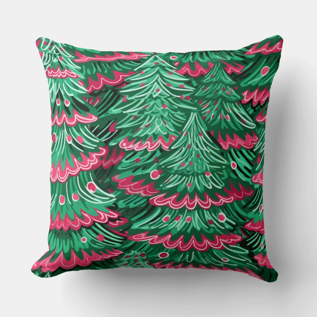 Modern sneeuwvlok winterkussen - neutraal kussen (Voorkant)