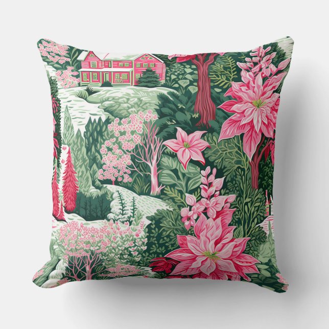 Modern sneeuwvlok winterkussen - neutraal kussen (Voorkant)