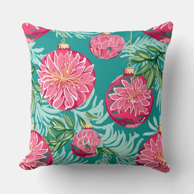 Modern sneeuwvlok winterkussen - neutraal kussen (Voorkant)