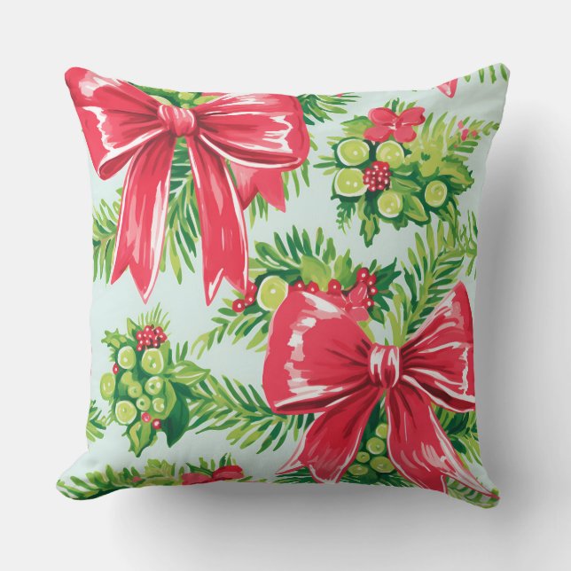 Modern sneeuwvlok winterkussen - neutraal kussen (Voorkant)