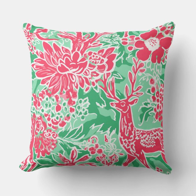 Modern sneeuwvlok winterkussen - neutraal kussen (Voorkant)