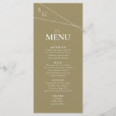 Modern Snijdende Lijnen Trouwmenu Menu (Voorkant)