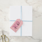 Modern Snoep Roze Zwart XOXO Valentijn Gift Labels Cadeaulabel (Met Touw)