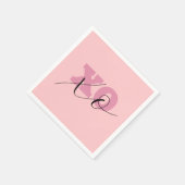 Modern Snoep Roze Zwarte XOXO Valentijn Servet (Hoek)