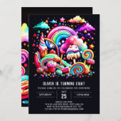 Modern Snoep Verjaardag Kaart (Voorkant / Achterkant)