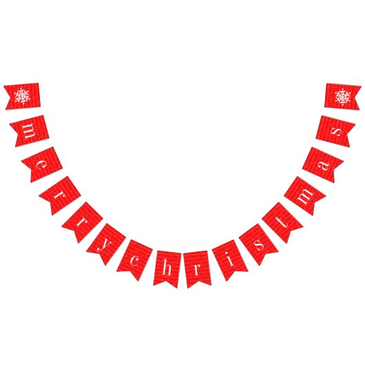 Modern snow Merry Christmas Vlaggetjes (Alle)