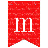 Modern snow Merry Christmas Vlaggetjes (Tweede vlag)