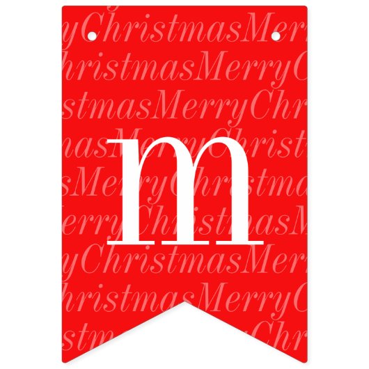 Modern snow Merry Christmas Vlaggetjes (Tweede vlag)