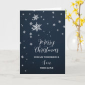 Modern Snow Son Vrolijk kerstfeest Kaart (Gele Bloem)