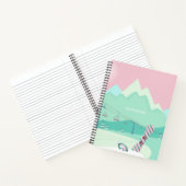 Modern Snowboard Winter Ski Slopes Personalized Notitieboek (Binnen)