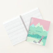 Modern Snowboard Winter Ski Slopes Personalized Notitieboek (Binnen)