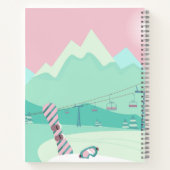 Modern Snowboard Winter Ski Slopes Personalized Notitieboek (Achterkant)