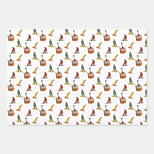 Modern snowboarden inpakpapier vel (Voorkant)