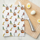 Modern snowboarden theedoek (Quarter Fold)