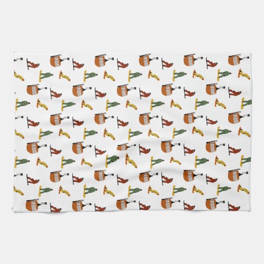 Modern snowboarden theedoek (Horizontaal)