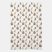 Modern snowboarden theedoek (Verticaal)