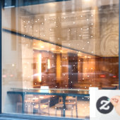 Modern Snowfall-kerstdecor Dispay Raamsticker (Cafe Raam)
