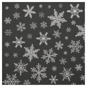 Modern Snowflake 2 - Black & Silver Grey- Stof (Swatch)