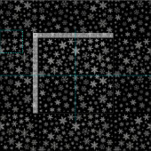 Modern Snowflake 2 - Black & Silver Grey- Stof (Delen)