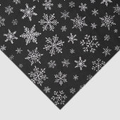 Modern Snowflake 2 - Black & Silver Grey- Tissuepapier (Detail)