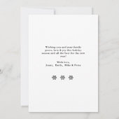 Modern Snowflake 3 Photo Collage Christmas Holiday Feestdagenkaart (Achterkant)