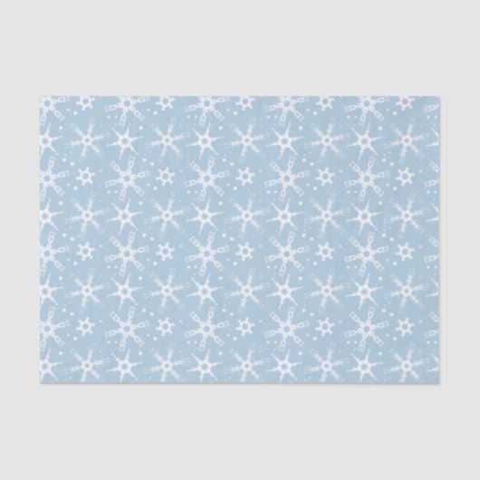 Modern Snowflake All-over Patroon Weefsel Papier (Voorkant)