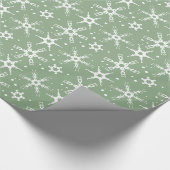 Modern Snowflake All-over Pattern Wrapping Paper Cadeaupapier (Hoek)