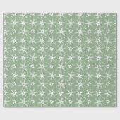 Modern Snowflake All-over Pattern Wrapping Paper Cadeaupapier (Vlak)