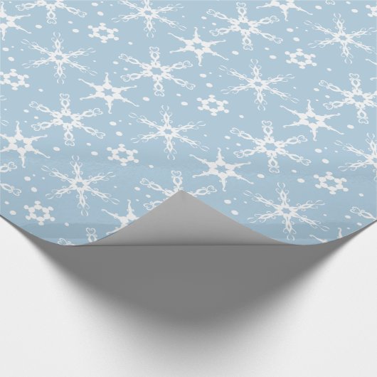 Modern Snowflake All-over Pattern Wrapping Paper Cadeaupapier (Hoek)