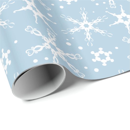 Modern Snowflake All-over Pattern Wrapping Paper Cadeaupapier (Rol Hoek)