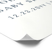 Modern Snowflake Baby shower Welkom Poster (Hoek)