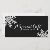 Modern Snowflake Beauty Salon Gift Certificates (Voorkant)