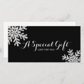 Modern Snowflake Beauty Salon Gift Certificates (Voorkant / Achterkant)
