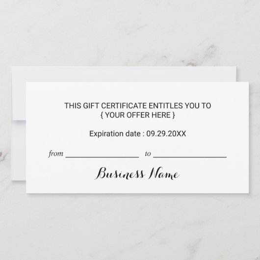 Modern Snowflake Beauty Salon Gift Certificates (Achterkant)