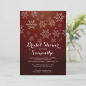 Modern Snowflake Bridal Shower Kaart (Staand voorkant)