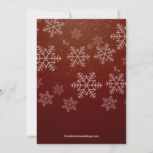 Modern Snowflake Bridal Shower Kaart (Achterkant)