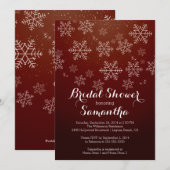 Modern Snowflake Bridal Shower Kaart (Voorkant / Achterkant)