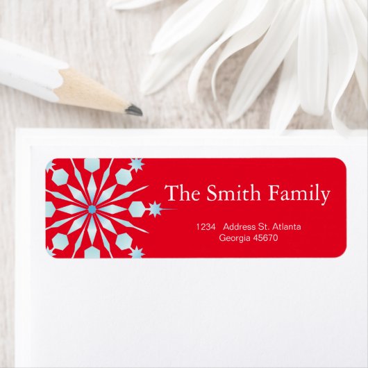 Modern Snowflake Etiket (Insitu)