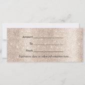Modern Snowflake Gold Glitter Gift Certificate (Achterkant)