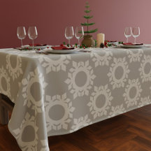 Modern Snowflake Grey Kerstfeestdag Tablecloth