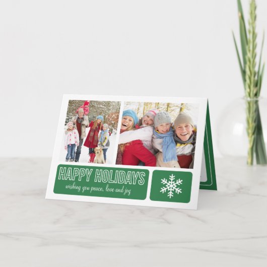 MODERN SNOWFLAKE | HOLIDAY GREETCARD FEESTDAGEN KAART (Voorkant)