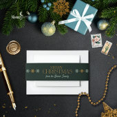Modern Snowflake Holiday Invitation Belly Band Uitnodigingen Wikkel