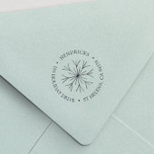 Modern Snowflake Holiday Return Address Zelfinktende Stempel