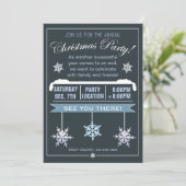 Modern Snowflake - jaarlijkse uitnodiging voor ker (Staand voorkant)
